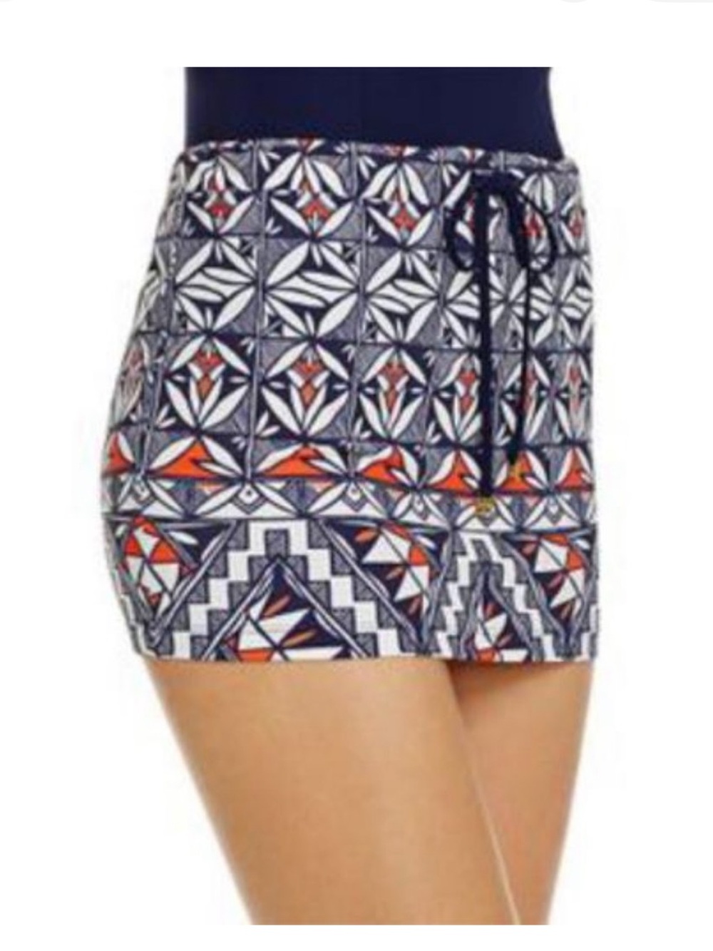 Tory Burch Acoma 3 Piece Reversible String Bikini Skirt Eurojersey Navy Stripe S - Picture 6 of 14